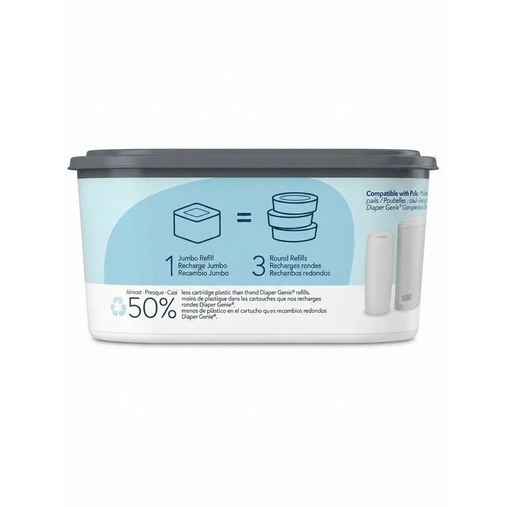 Diaper Genie Jumbo Square Refill 810 Count Odor Locking Technology